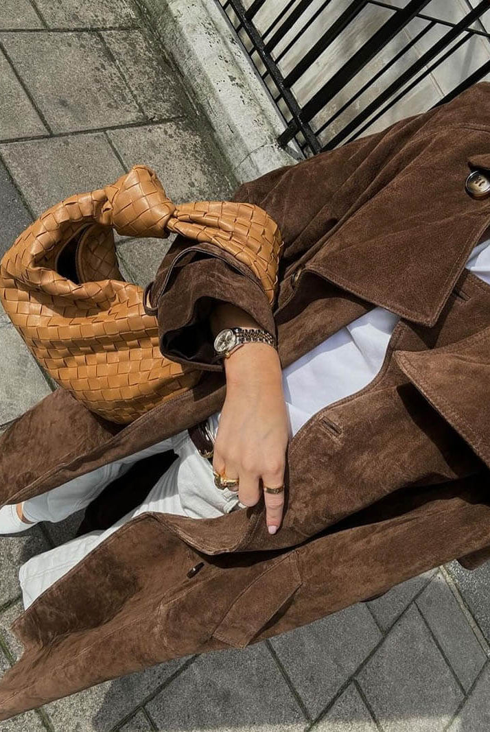 Molly faux suede Trenchcoat - SOERA Store