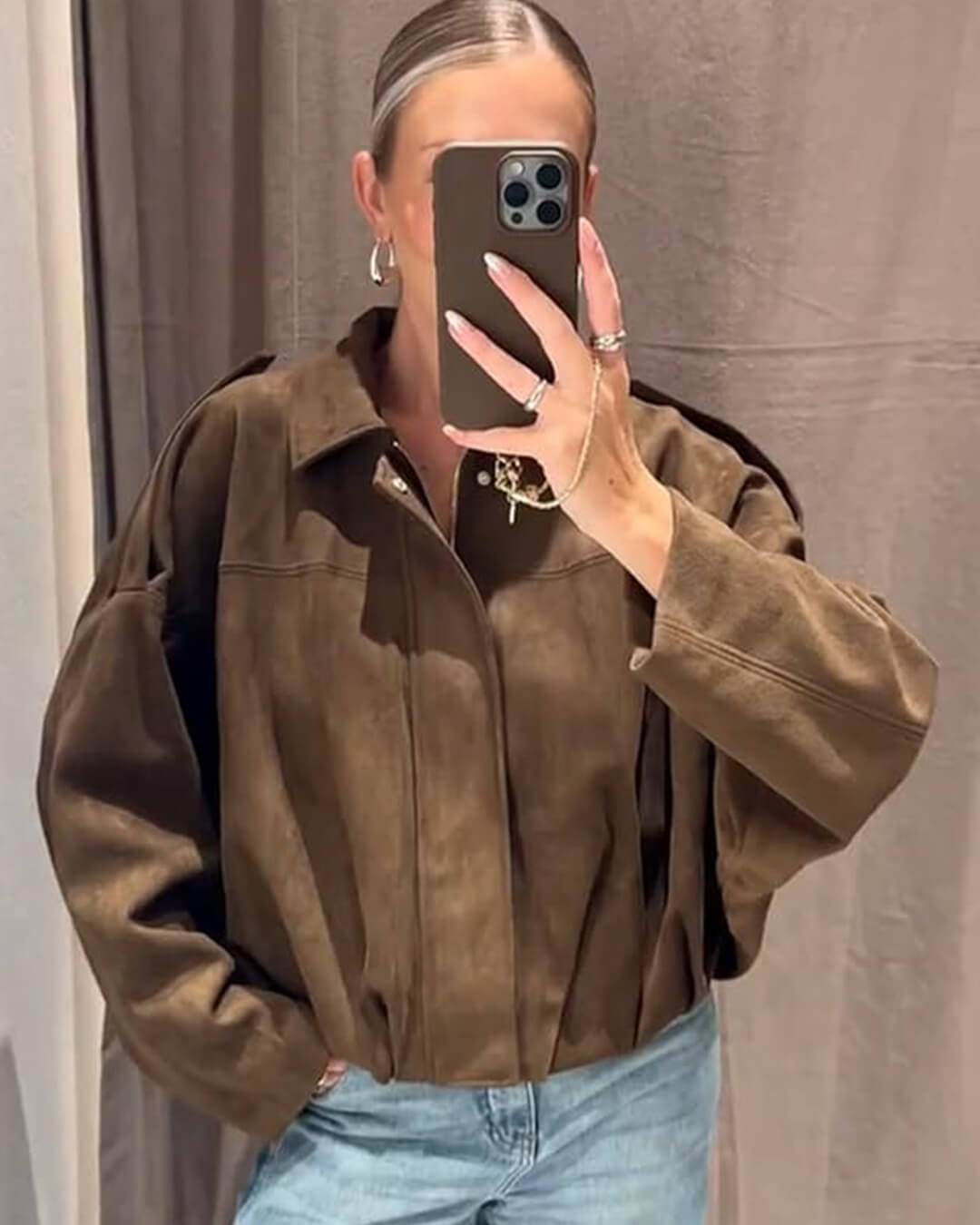 Soera Katherine Suede Bomber Jacket