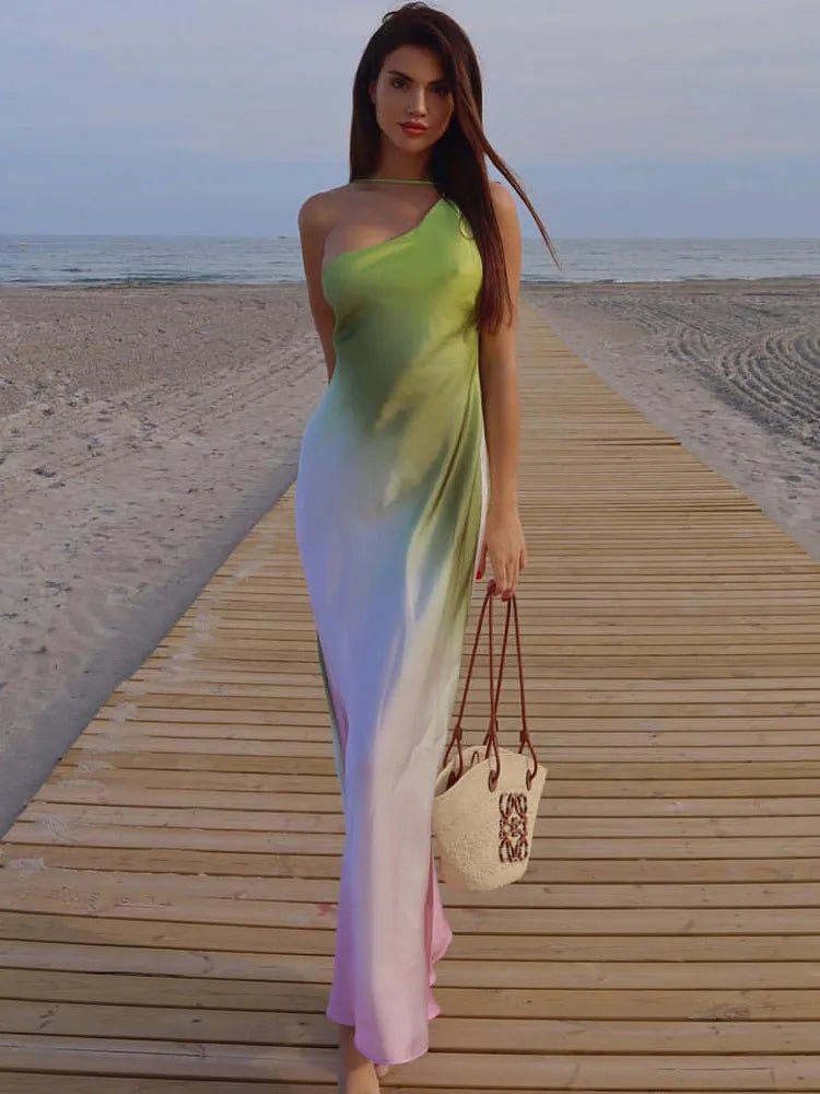 SOERA Natasha Asymmetric Off-Shoulder Dress - Dress - SOERA-091779-GRE-M-95747 Green M