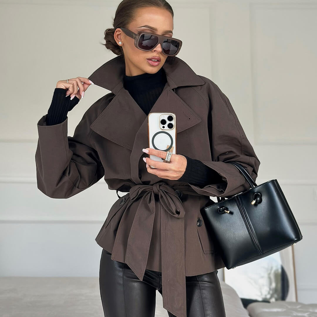 Alianna Belted Short Trench Coat
