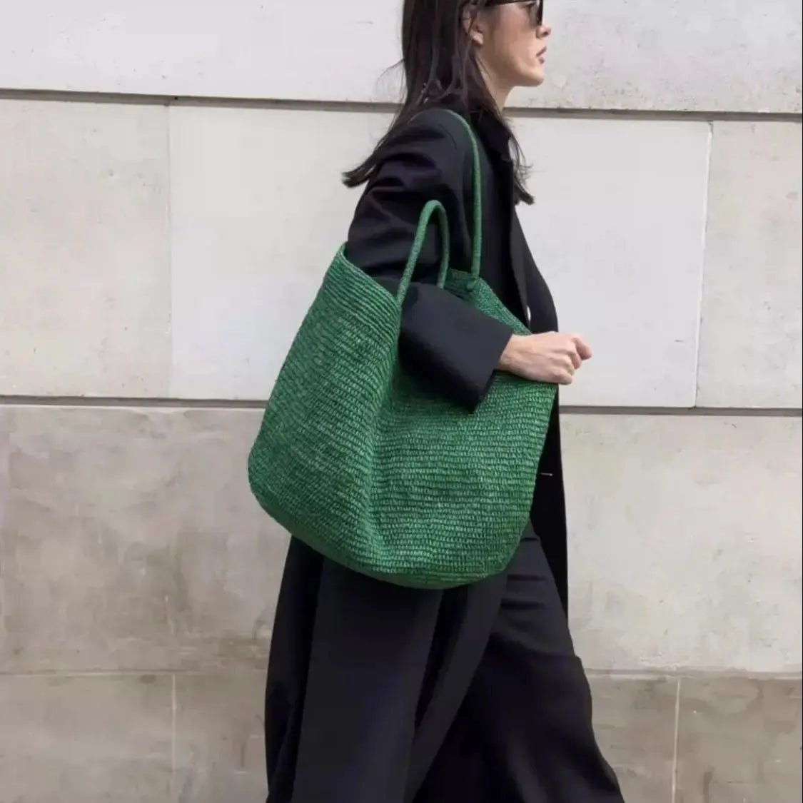 SOERA Sophia Handwoven Rattan Tote - Bag - SOERA-873987-GRE-OS-96131 Green