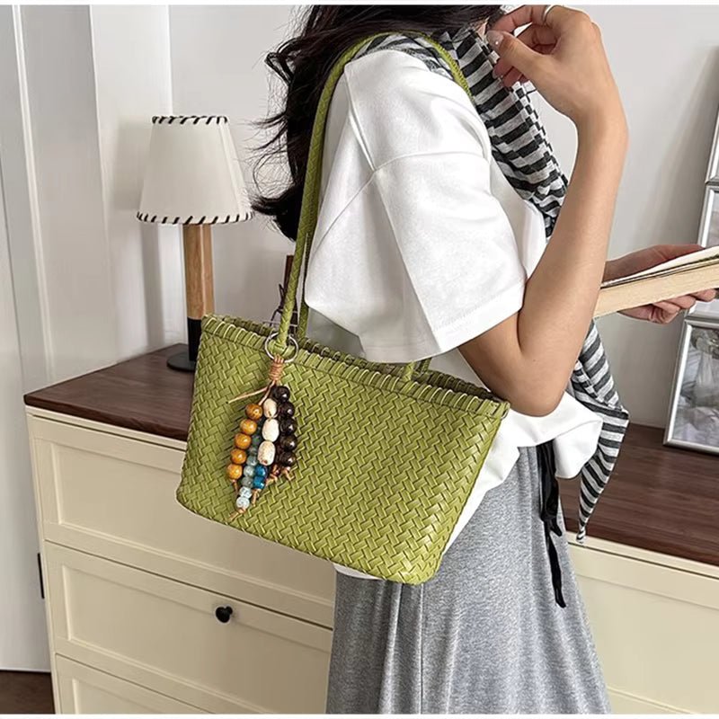 SOERA Sophie Straw Woven Tote Bag - Bag - Green