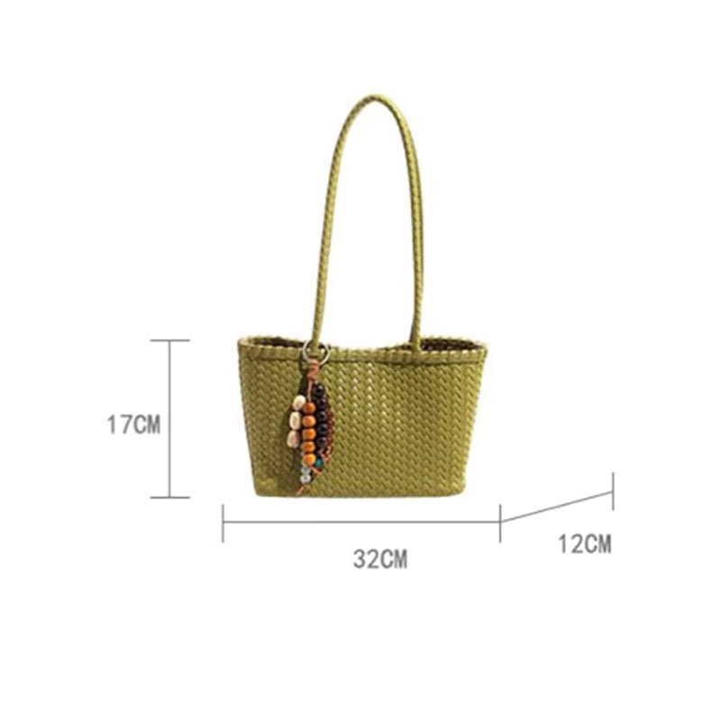 SOERA Sophie Straw Woven Tote Bag - Bag - Red