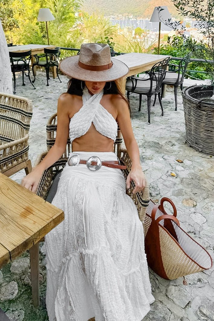 SOERA Brianna Lace Tiered Maxi Skirt - Bottoms - ju1775689992446293133 White M