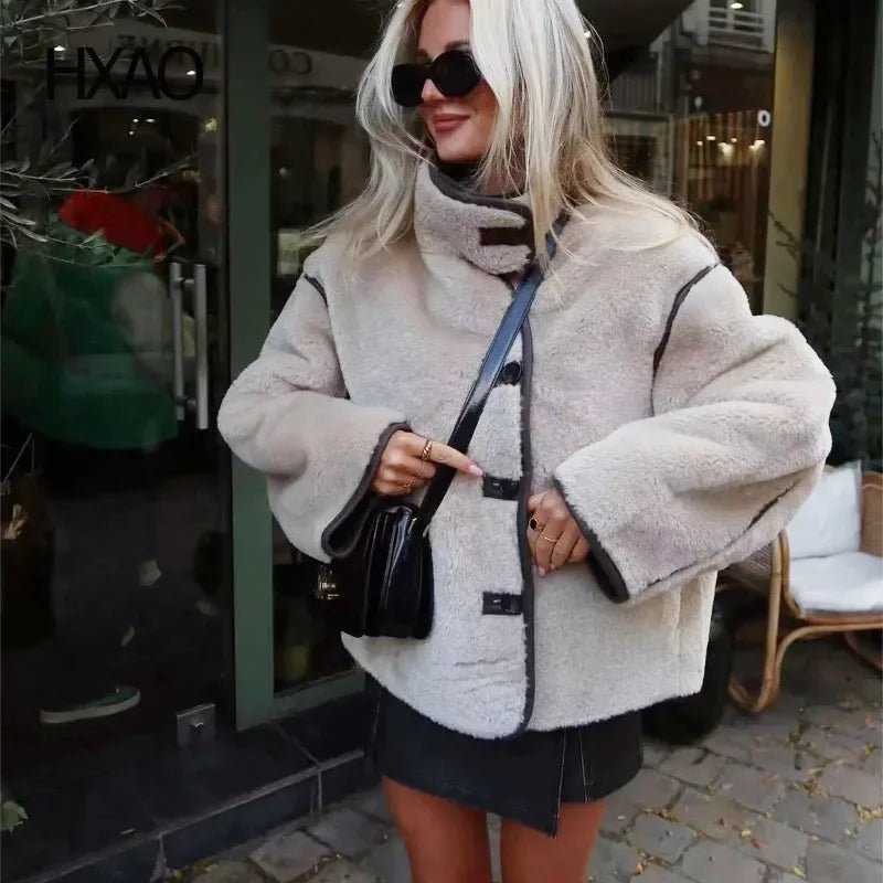 SOERA Cynthia Faux Fur Jacket - Coats & Jackets - 1005007475304872-;LL1764102179359433612 Beige S