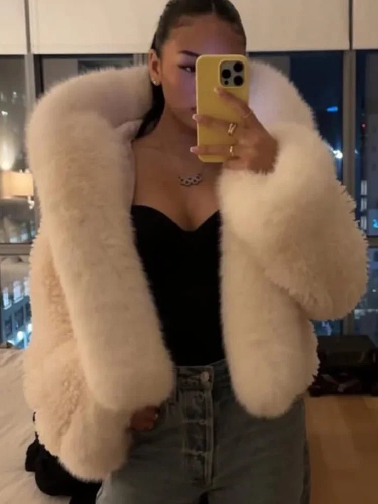 SOERA Cynthia Faux Fur Jacket - Coats & Jackets - 3256810229368927-;OA1766554851657191431 White S