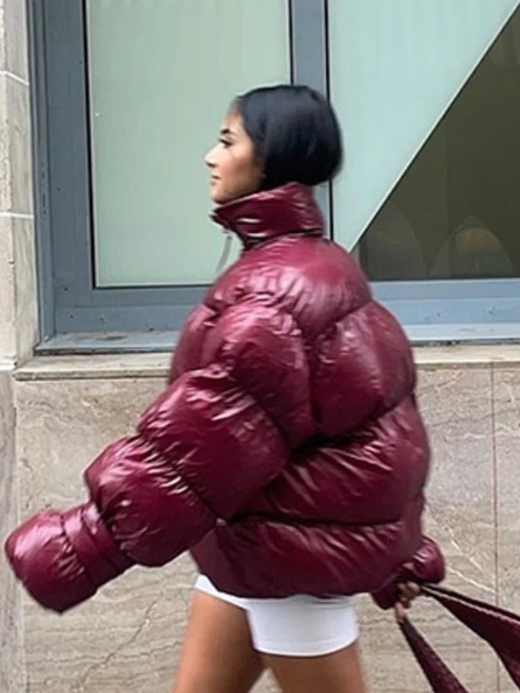 SOERA Olivia Shiny Puffer Jacket - Coats & Jackets - 3256809740158148-;nx1762946091734765841 Olive S