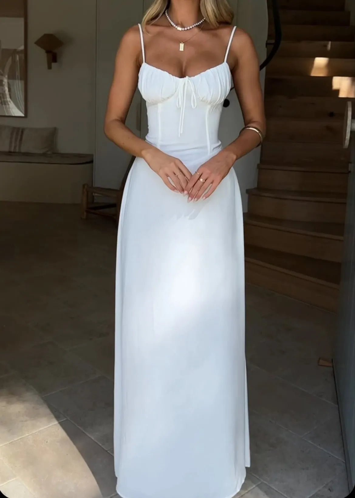 SOERA Bianca Corset Bodice Maxi Dress - Dress - White S