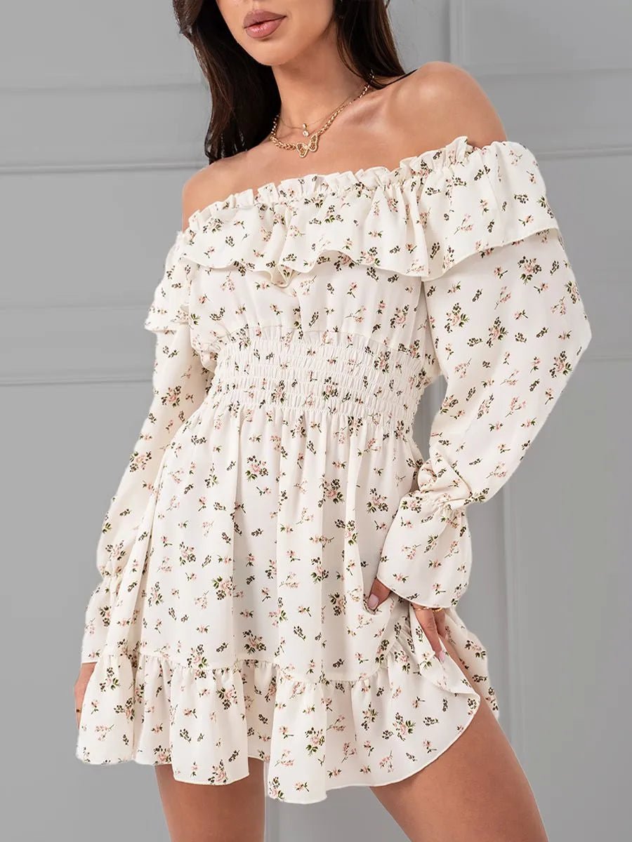 SOERA Bianca Off - Shoulder Ruffled Mini Dress - Dress - XS