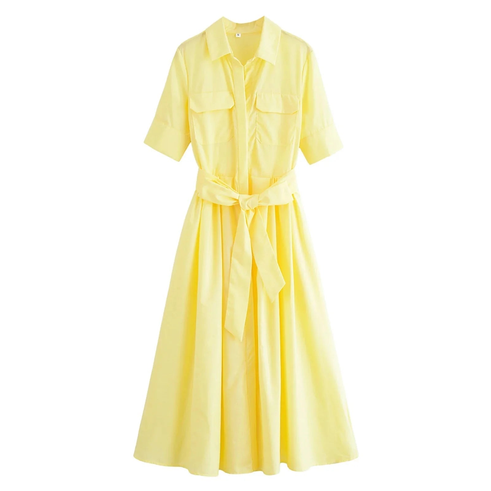 SOERA Beatrice Belted Shirt Midi Dress - Dresses - White L