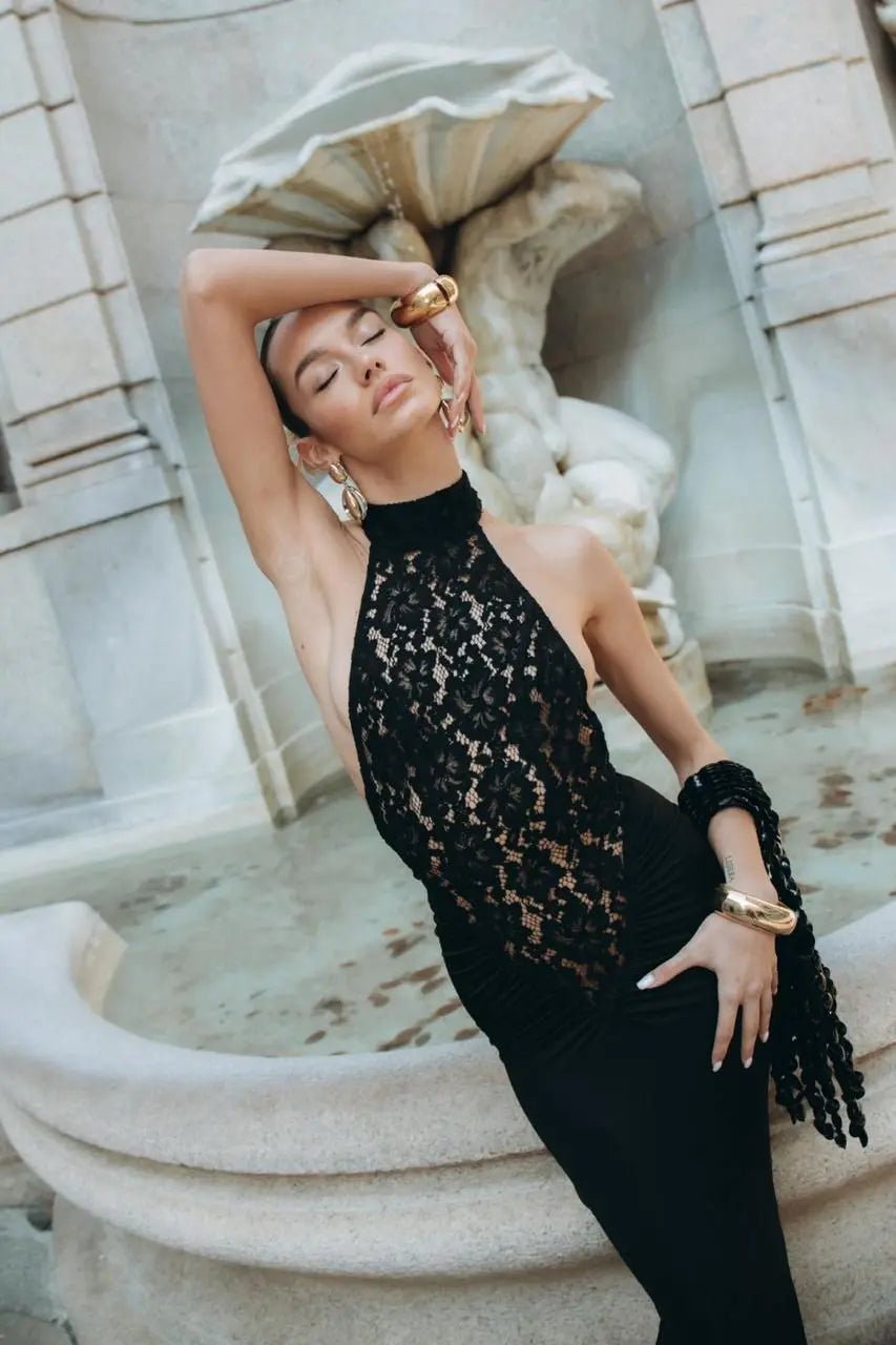 SOERA Riona Backless Bodycon Maxi Dress - Dresses - Black S