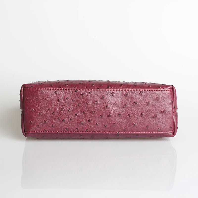 SOERA Bianca Ostrich Pattern Bag - Handbags - Dark Teal