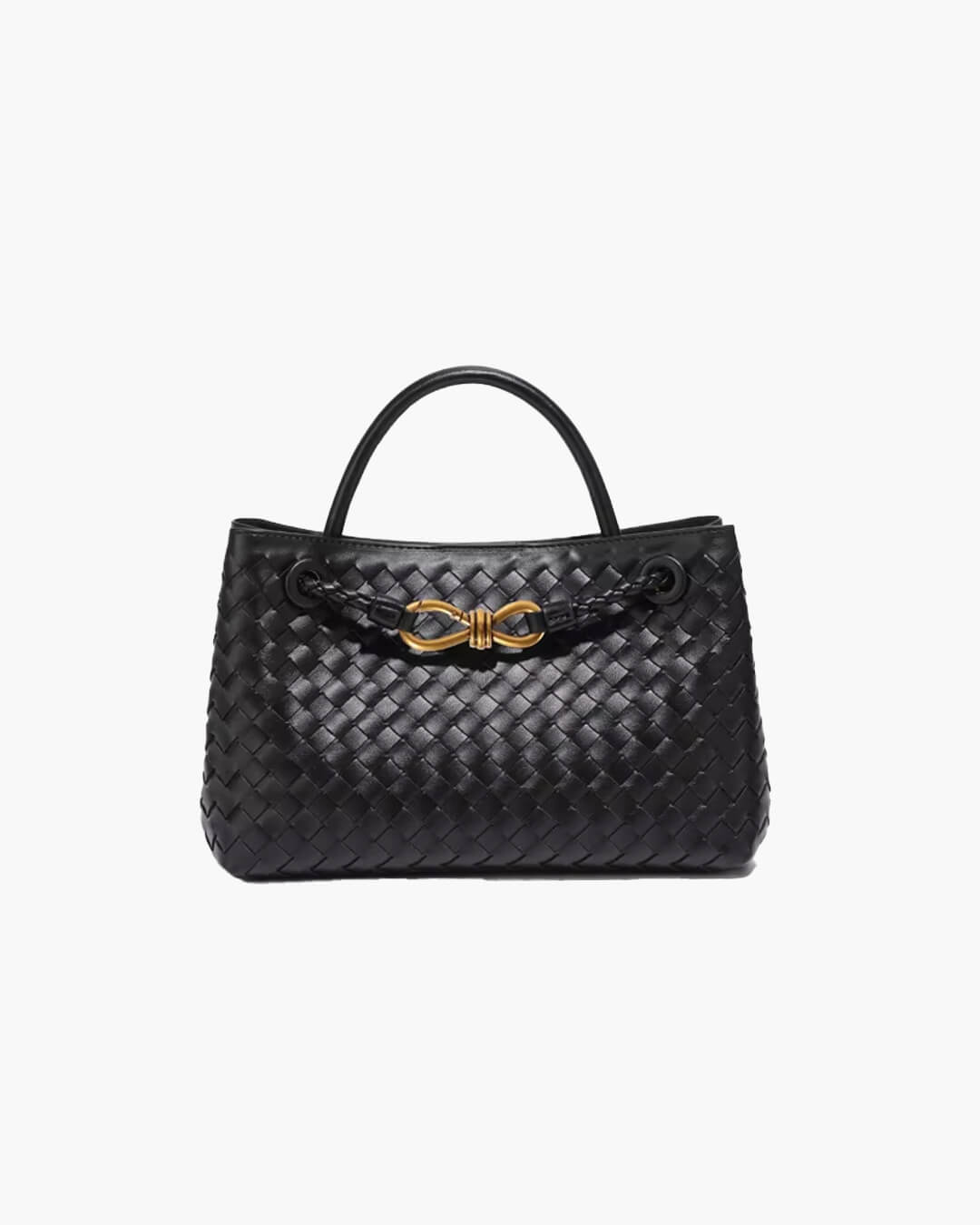 SOERA Lucia Vegan Leather Woven Bag Small - Handbags - Black Regular