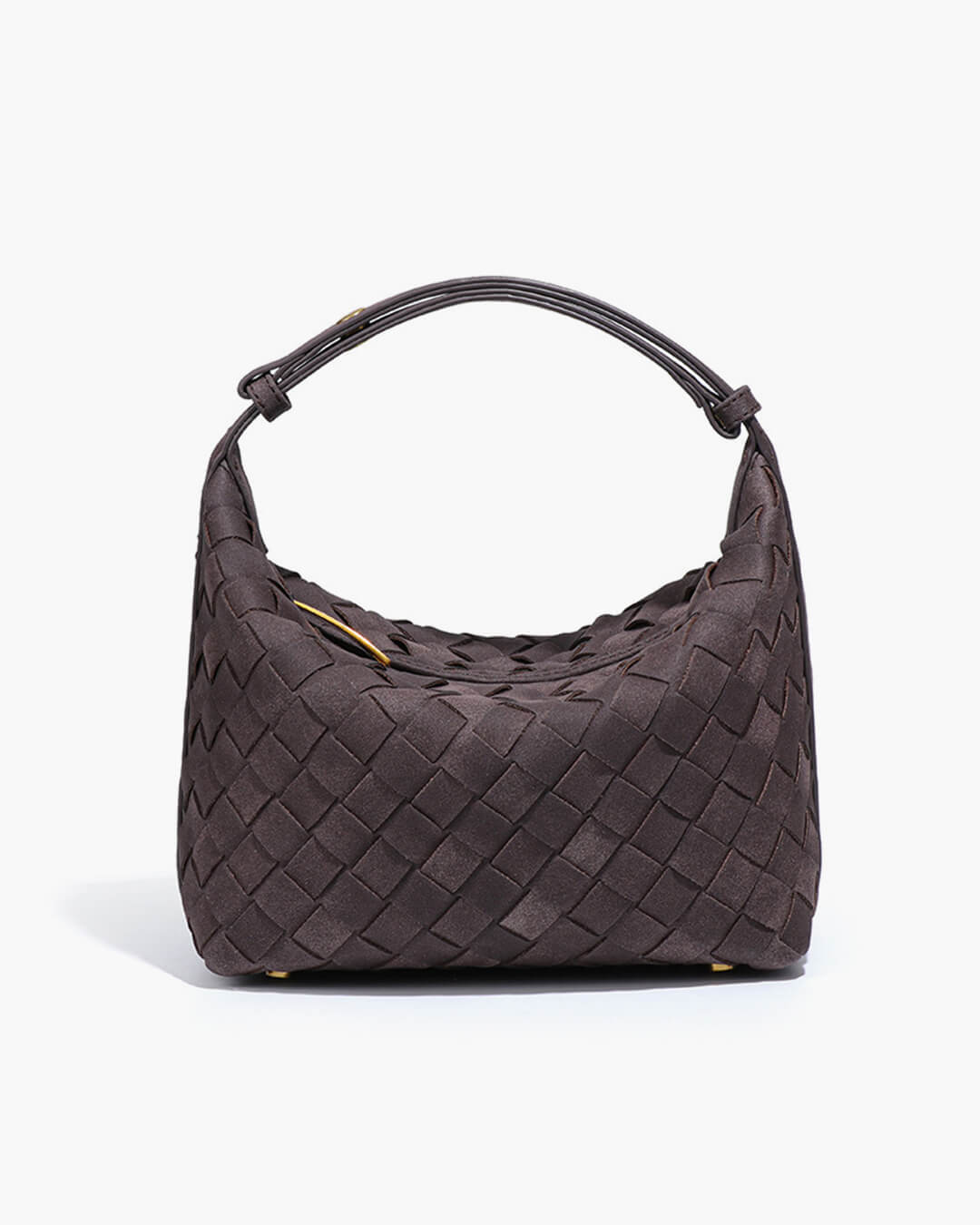 SOERA Mica Woven Suede Leather Bag - Handbags - Soera-Mica-Mini-Woven-Suede-Bag-Handbag/Coffee Coffee Regular
