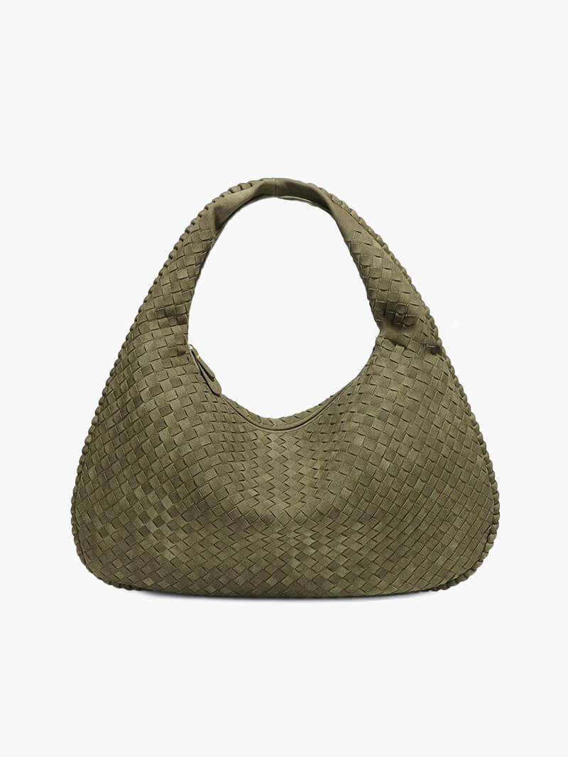 SOERA Suede Woven Bag XL - Handbags - DBAD2-WK392006 Green