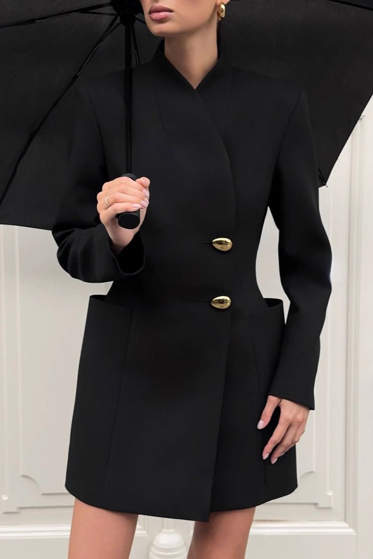 SOERA Beatrice Fitted Waist V - Neck Blazer - Jacket - M