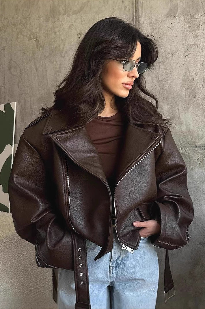 SOERA Evita Vegan Leather Jacket - Jacket - S
