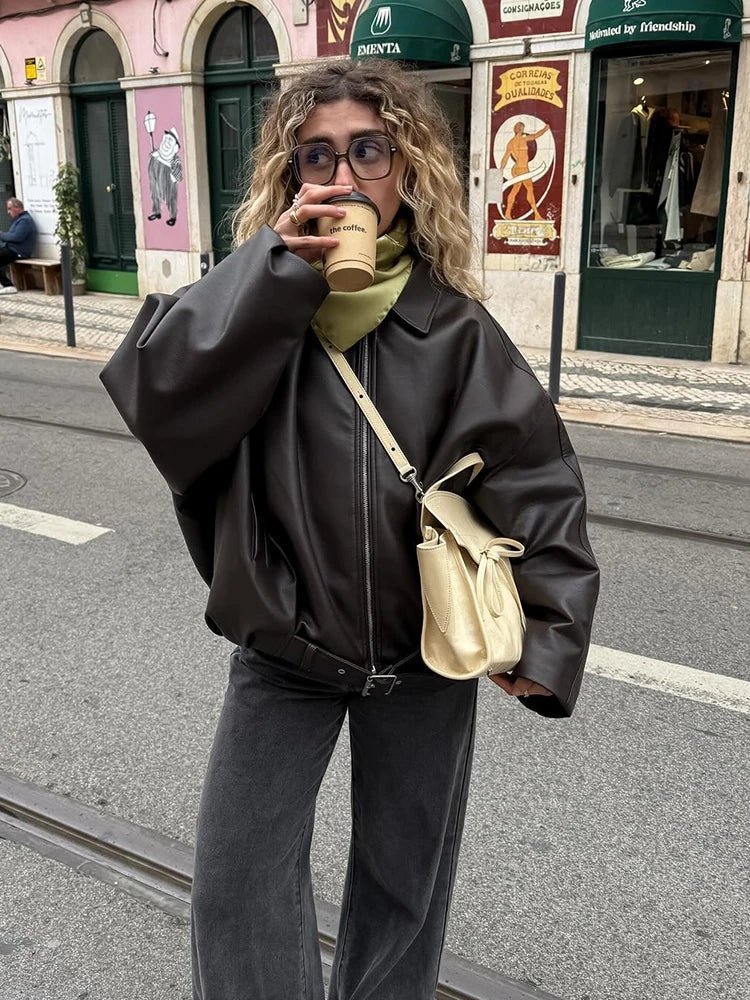 SOERA Caroline Vegan Leather Jacket - Jackets - jA1760504685430142073 Black S