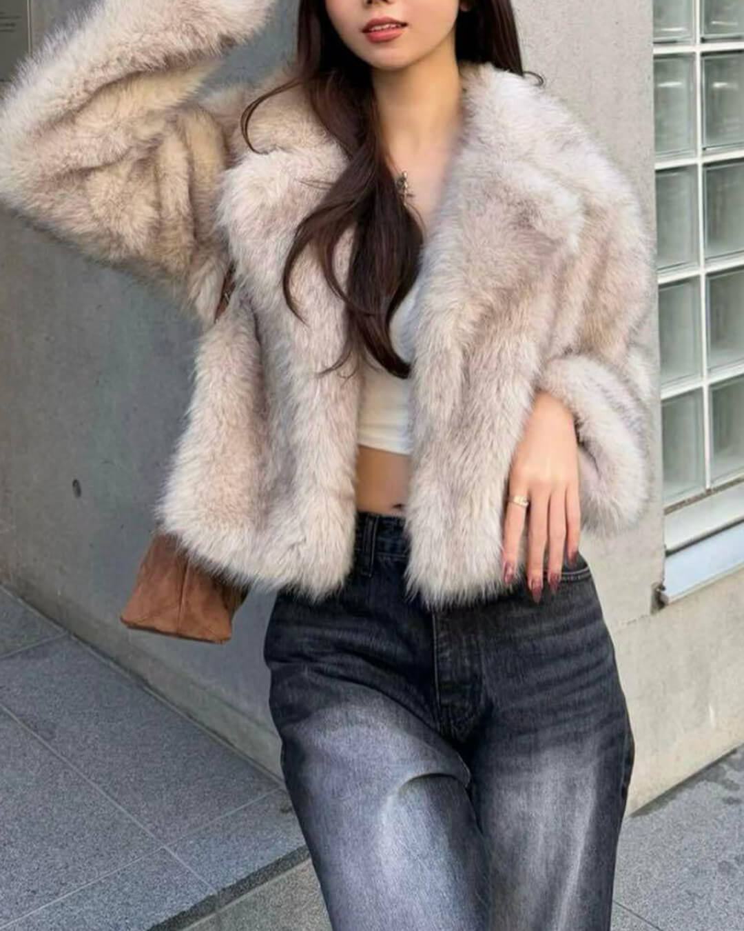 SOERA Darcy Cropped Faux fur Jacket - Jackets - 3256809290568356-;tg1763625122512882053 Creme M