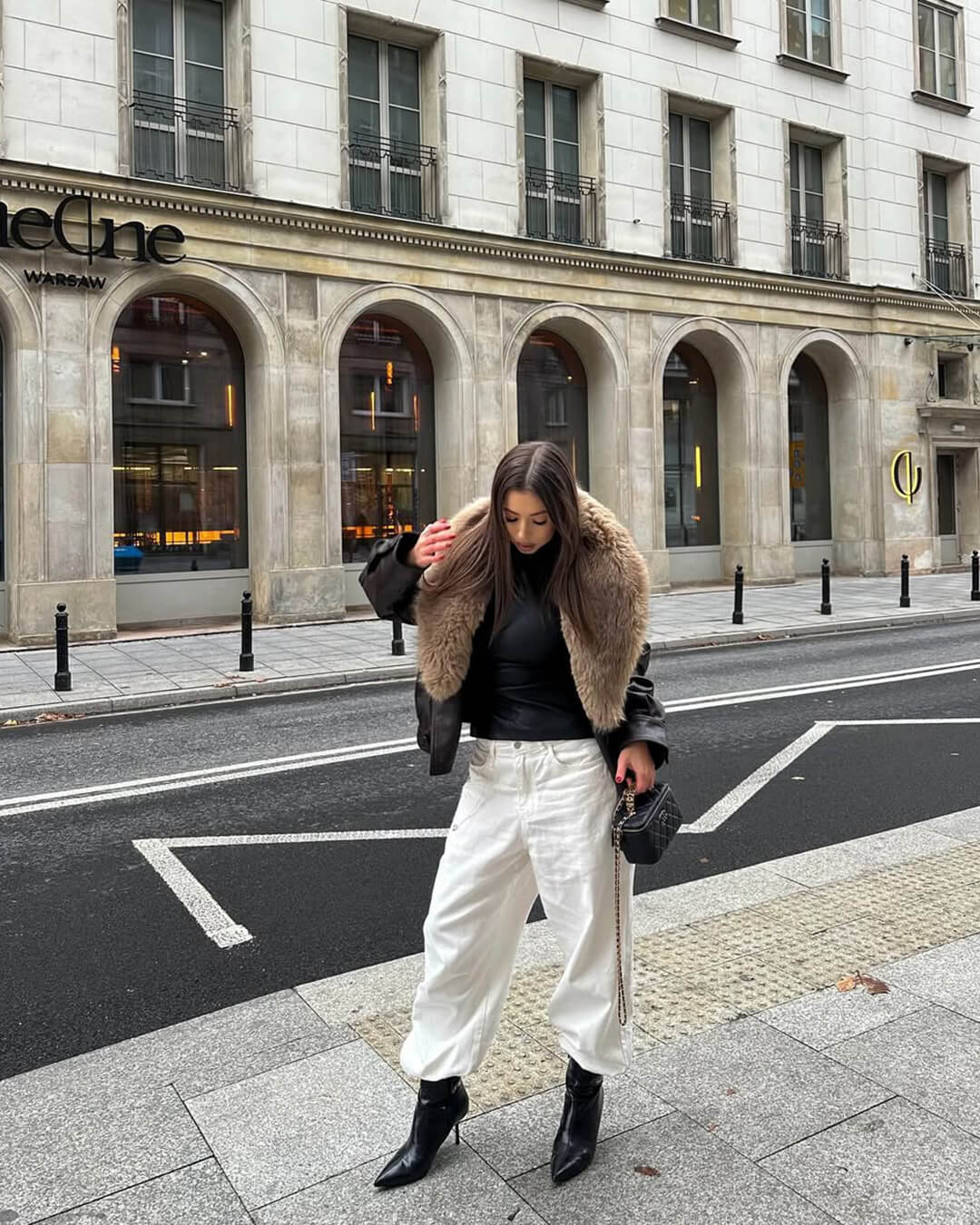 SOERA Francesca Faux Leather Jacket with Detachable Fur Collar - Jackets - 3256809993040075-;rD1764003581362819059 Brown L