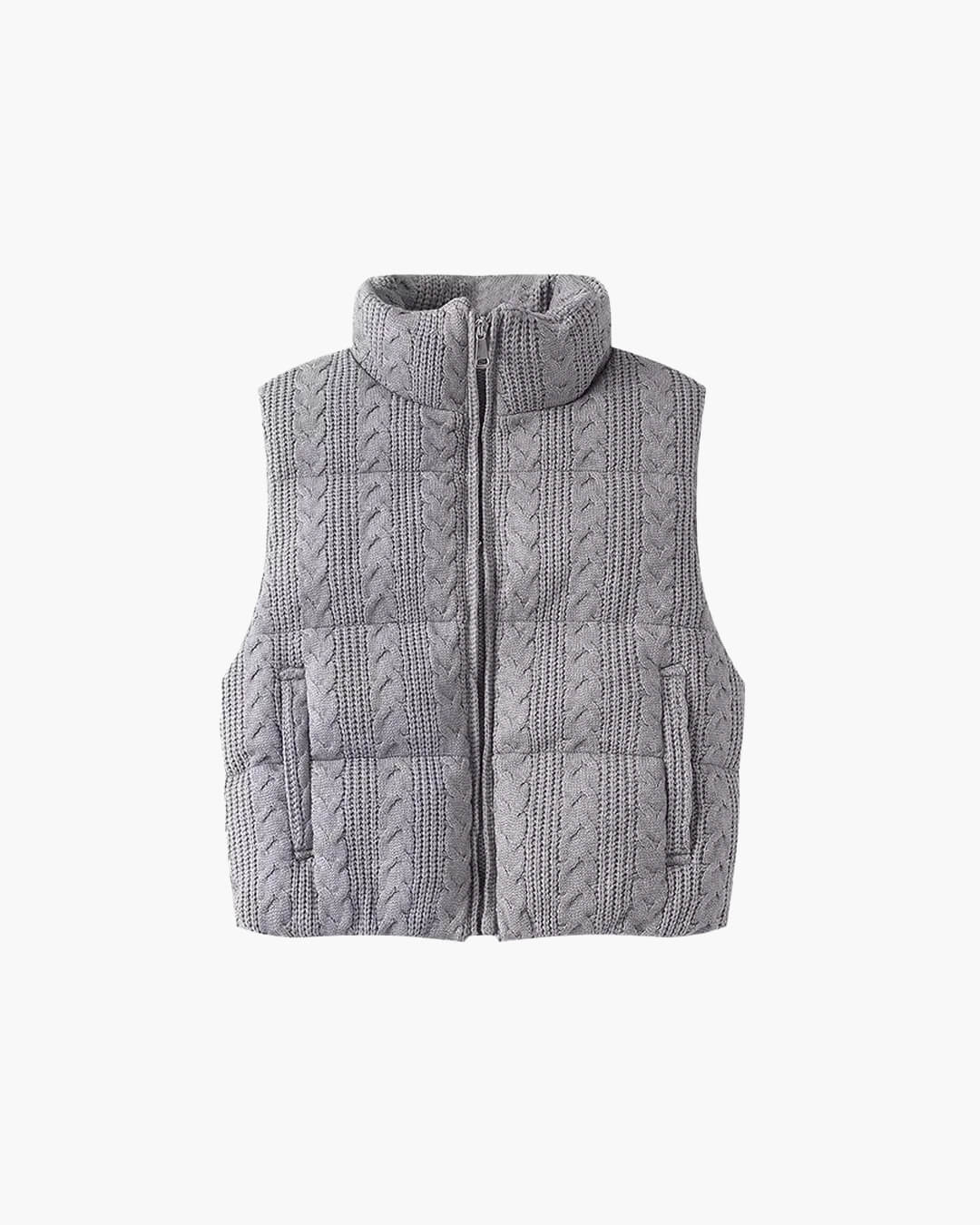 SOERA Jayden Knitted Sleeveless Vest - Jackets - 1005008275995155-;Ne1768904312413879445 Gray XS