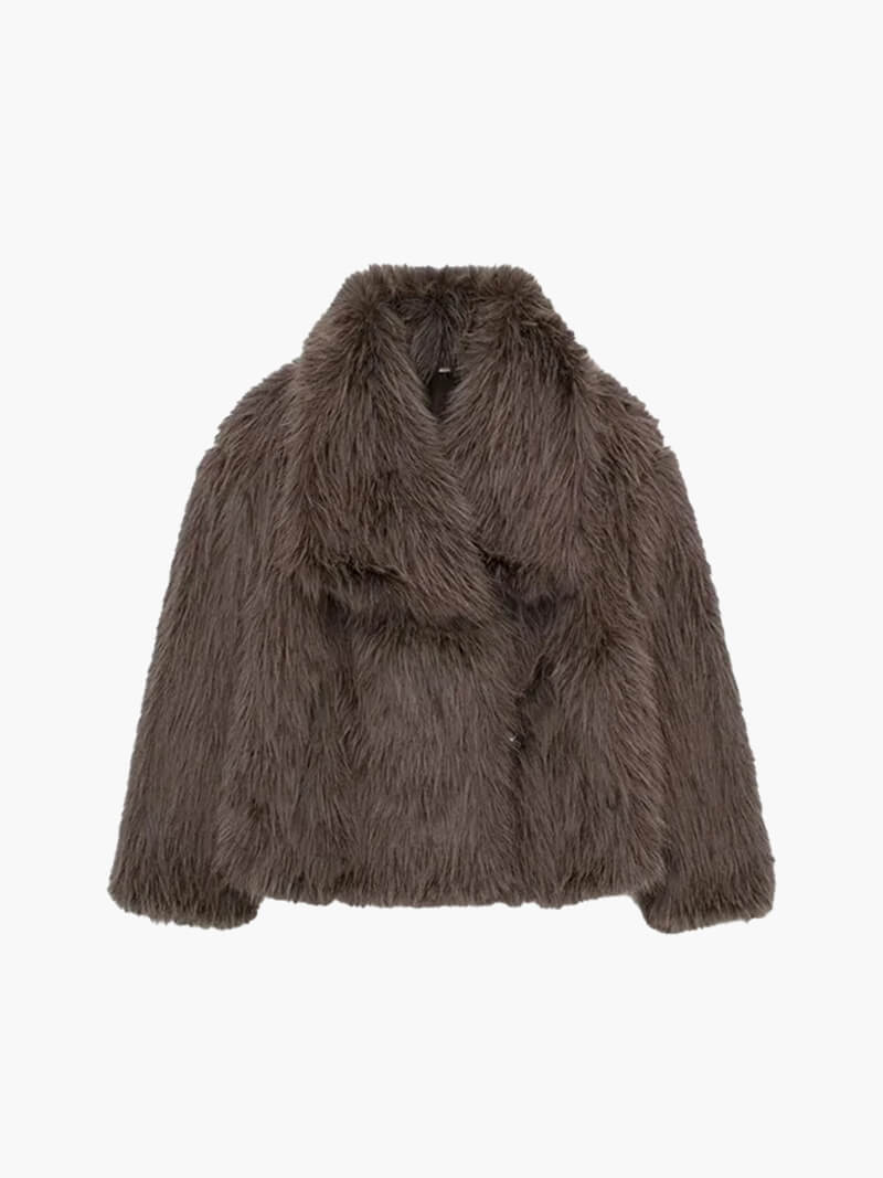 SOERA Jenna Faux Fur Coat - jackets - DWOD2-WK316022 Brown S