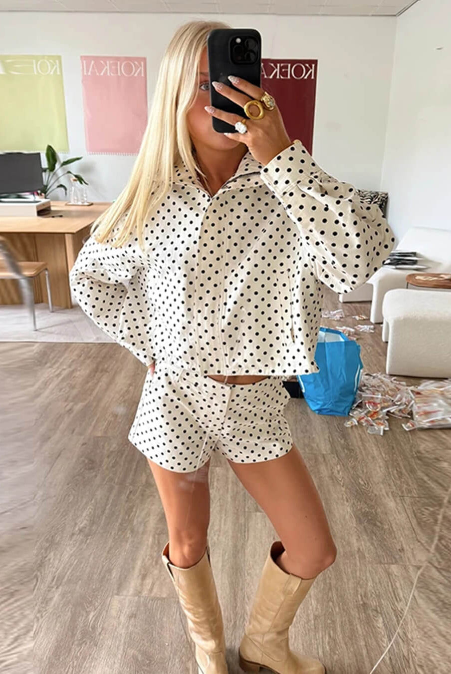 SOERA Gloria Polka Dot Co - Ord Set - Matching Sets - rL1770927322297000412 Jacket M