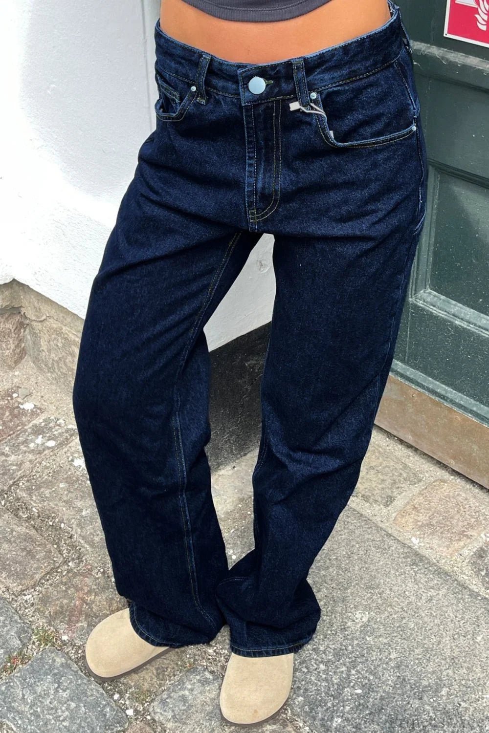 SOERA Charlize Star Patchwork Color - Block Jeans - Pants - Navy Blue S