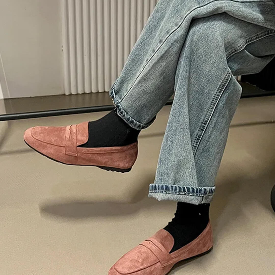 SOERA Bianca Suede Slip - On Loafers - Shoes - Pink 34