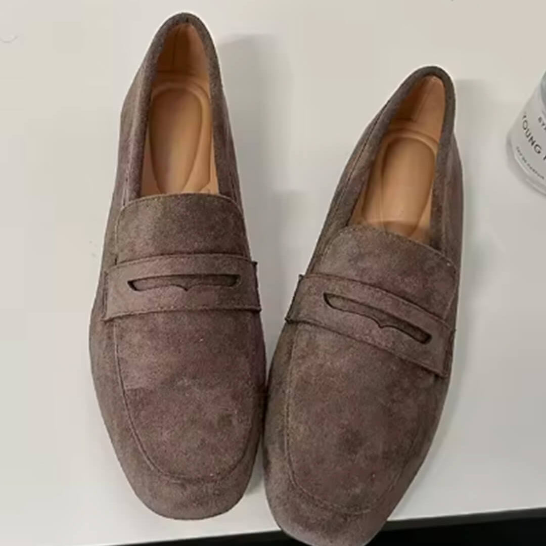 SOERA Bianca Suede Slip - On Loafers - Shoes - Taupe 34