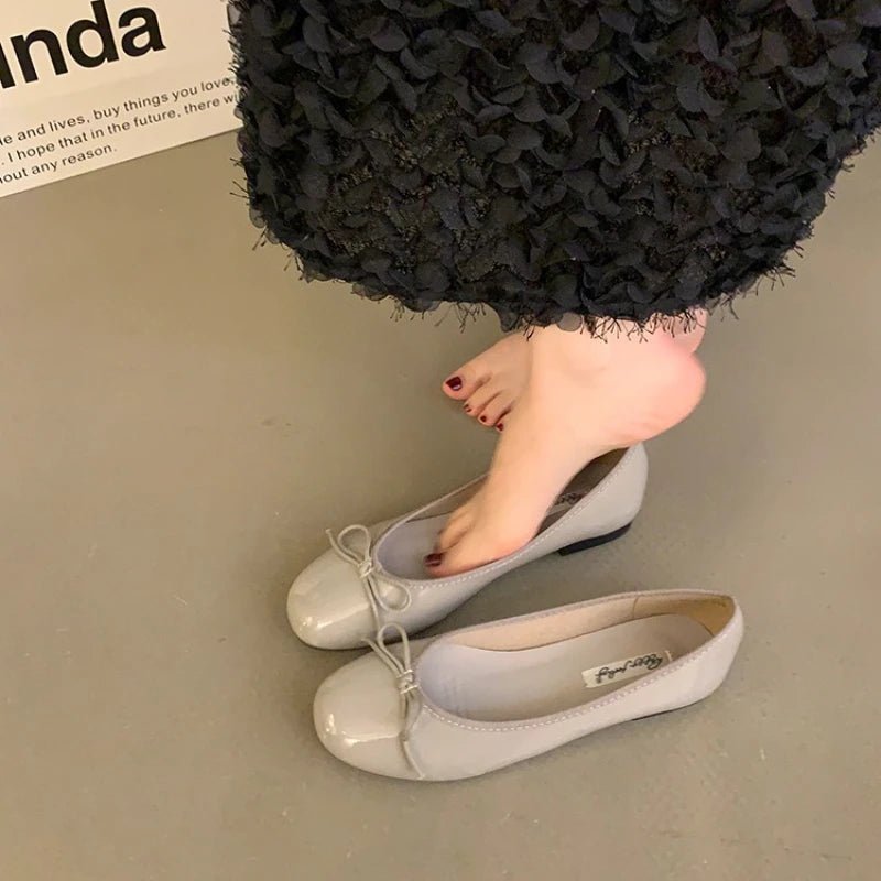 SOERA Suzette Bowtie Ballet Flats - Shoes - 1005009985131753-;EH1763832190018732113 Beige 35