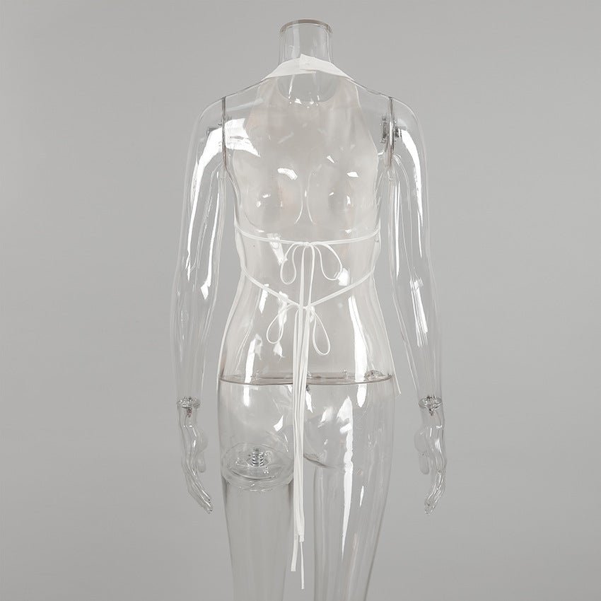 SOERA Daphne Halter Neck Backless Top - Tops - zl1770344797579202851 S