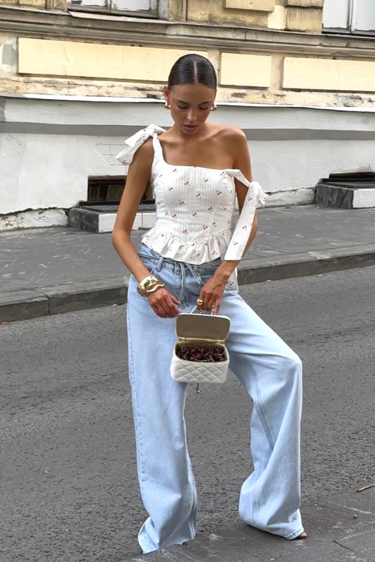 SOERA Fabia Ruffle Off - Shoulder Top - Tops - White M