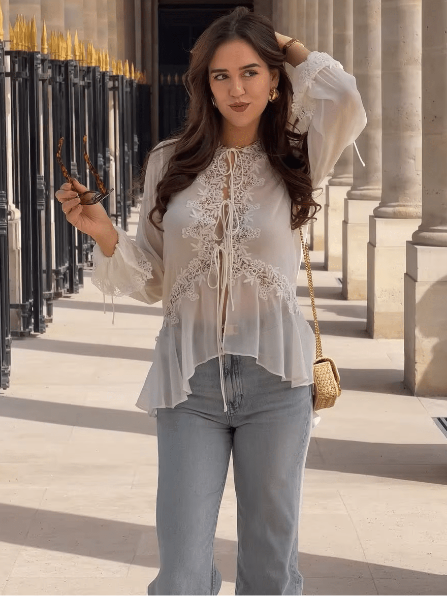 SOERA Marin Hollowed Out Cardigan Top - Tops - SOERA-283715-WHI-L-77059 White L