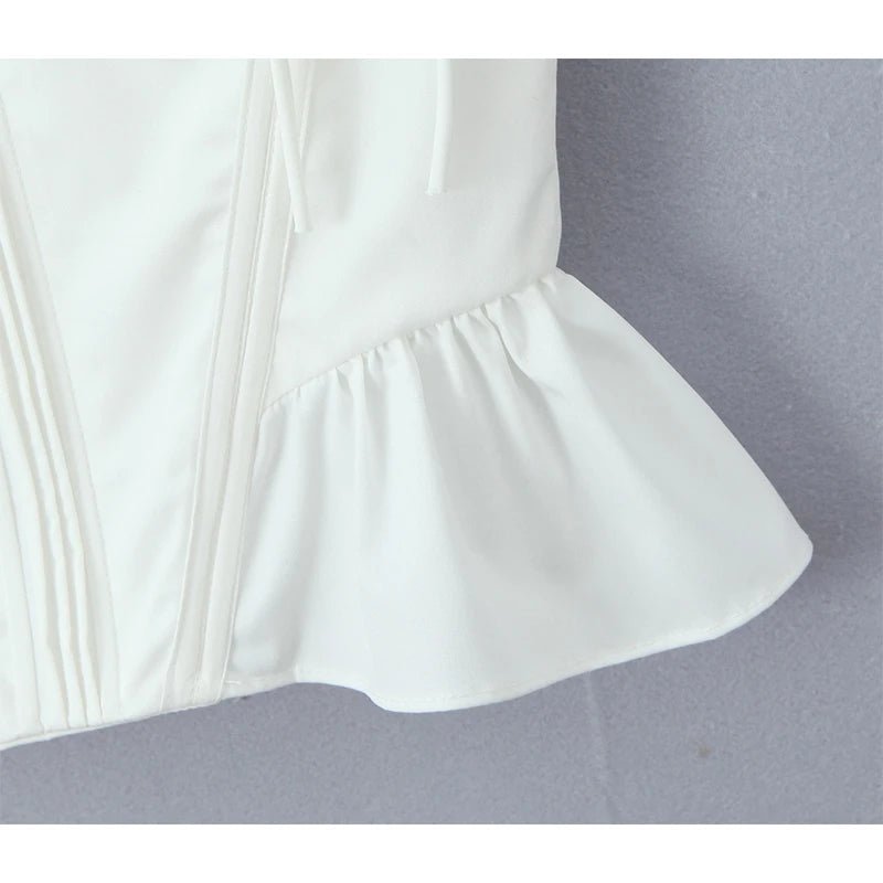SOERA Karley Ruffled Hem Corset Top - Womenโs Tops - 1005007082265843-;Cw1771494652190828072 L
