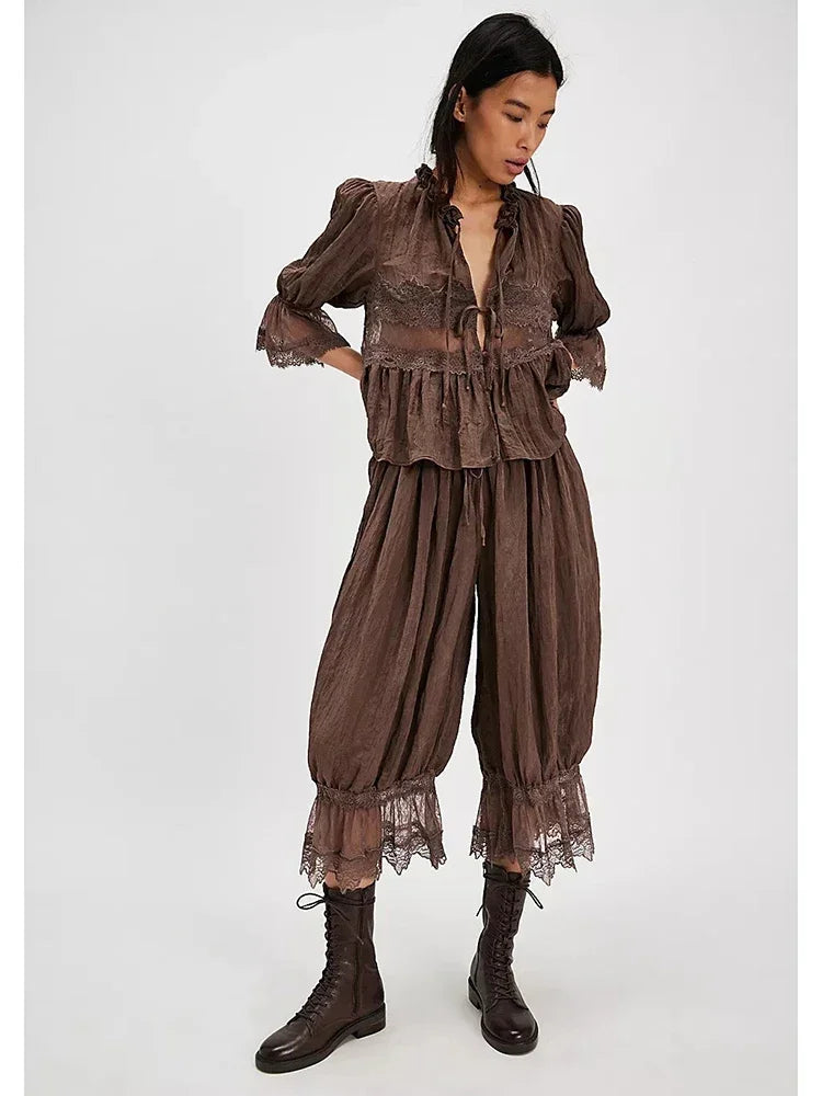 Sophia Lace Lantern Suit