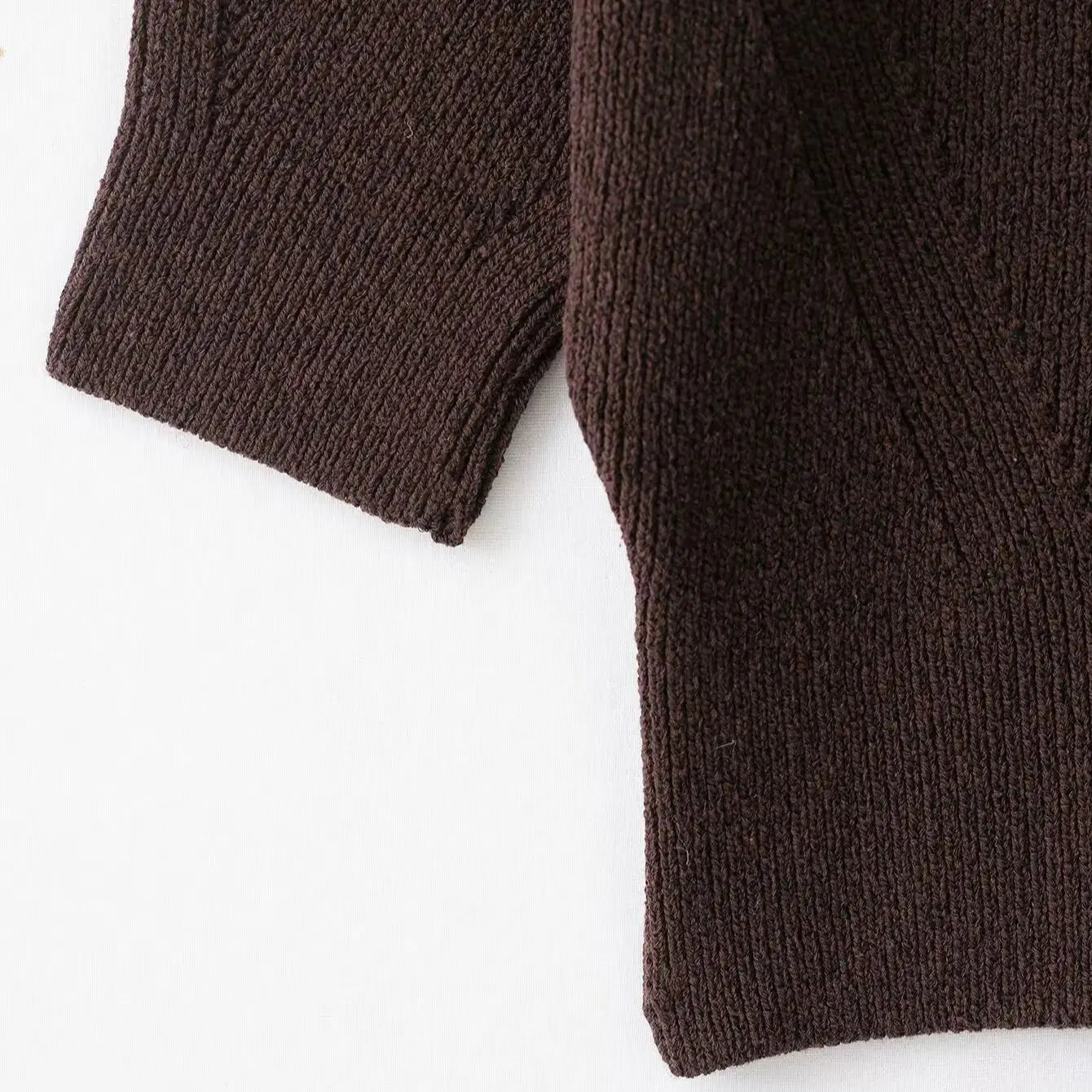 Women's Vintage Knit Crop Top - Short Sleeve O Neck Going Out Tops 4