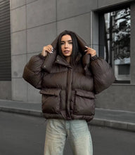 Lena Cropped Quilted Puffer Jacket