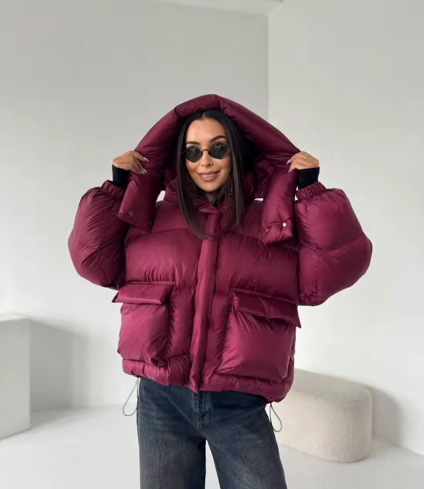 Lena Cropped Quilted Puffer Jacket