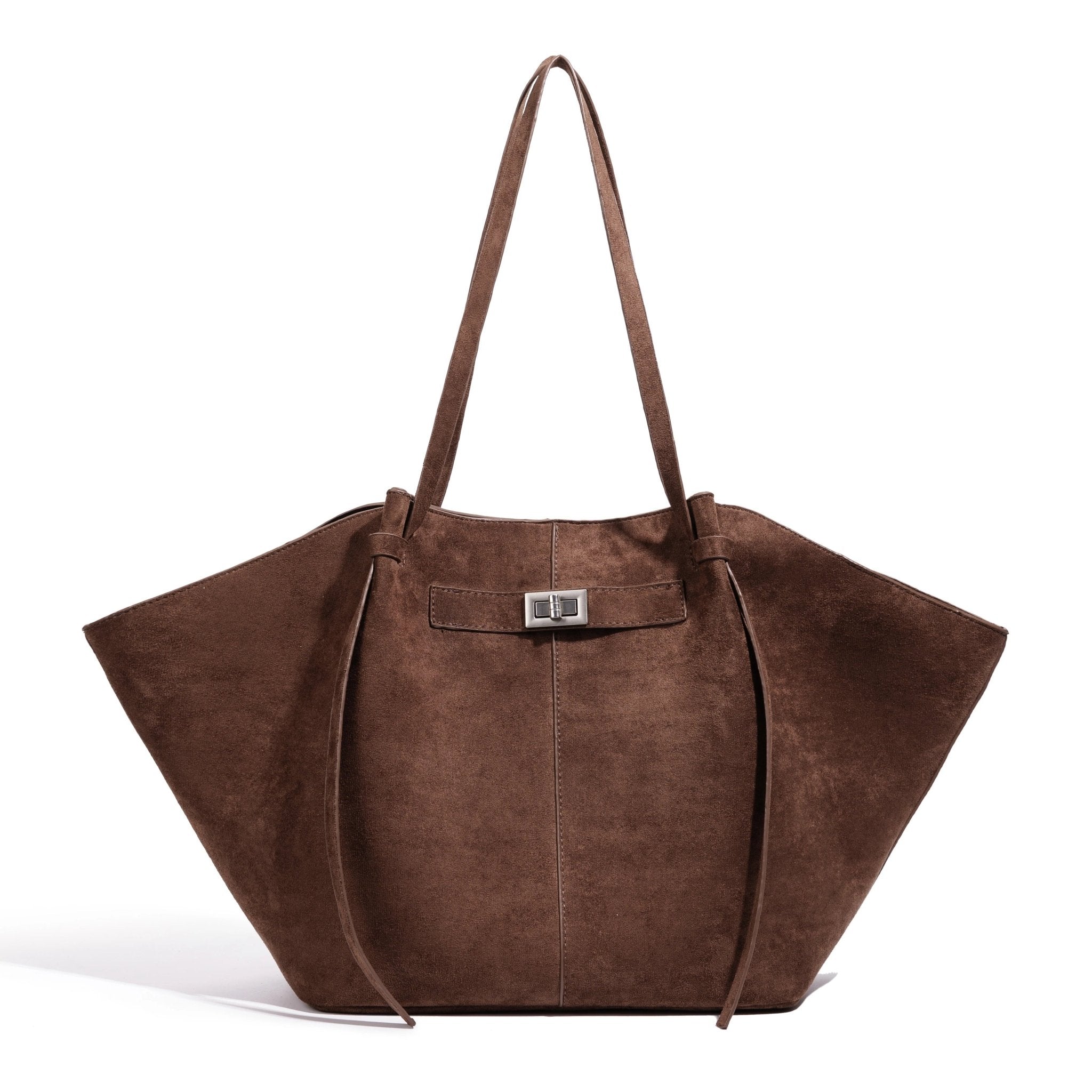 SOERA Dina Bat-Wing Suede Tote Bag - Bag -  Brown
