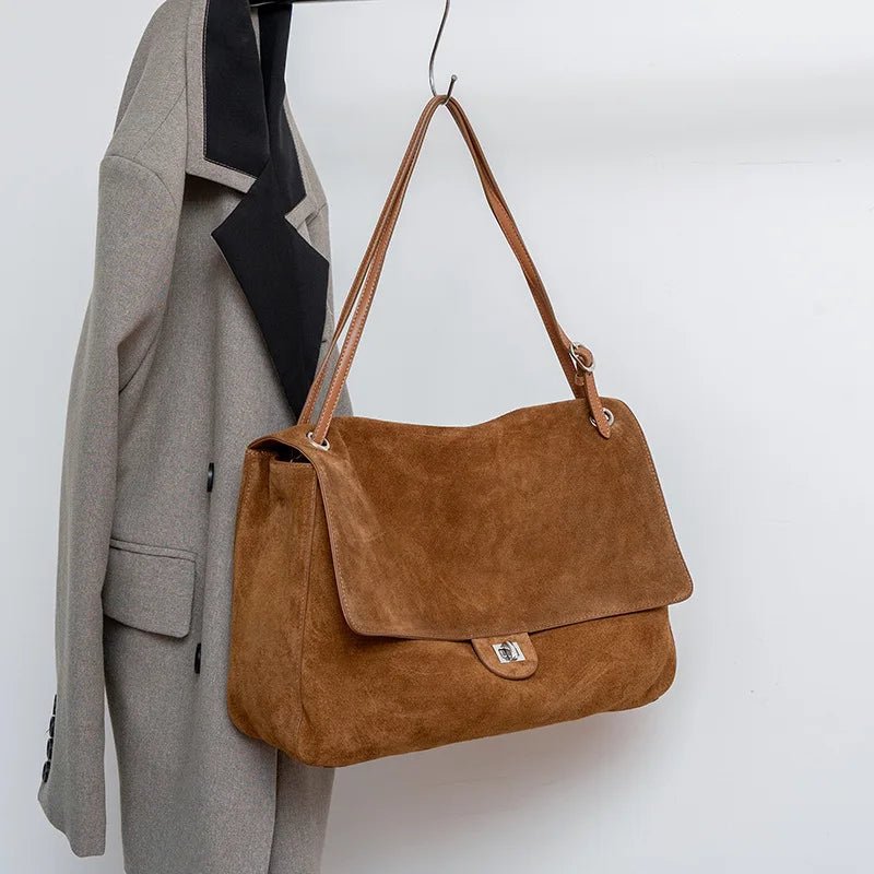SOERA Ruth Matte Suede Crossbody Tote - Bag - SOERA-557827-DEF-OS-79779 Brown