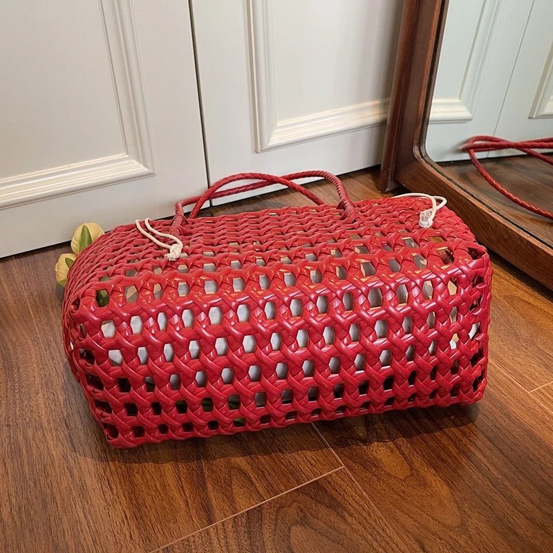 SOERA Sienna Hollowed Shoulder Tote - Bag -  Claret