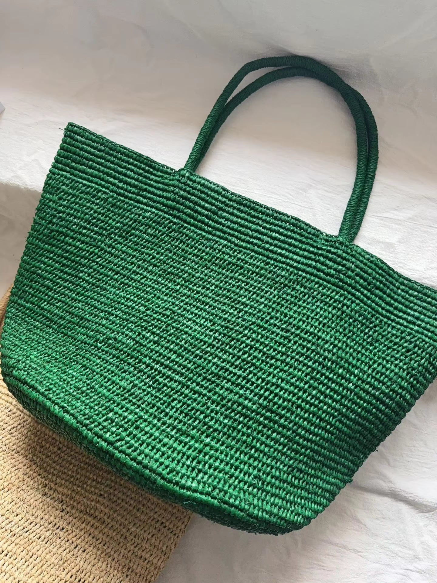 SOERA Sophia Handwoven Rattan Tote - Bag - SOERA-873987-GRE-OS-96131 Green