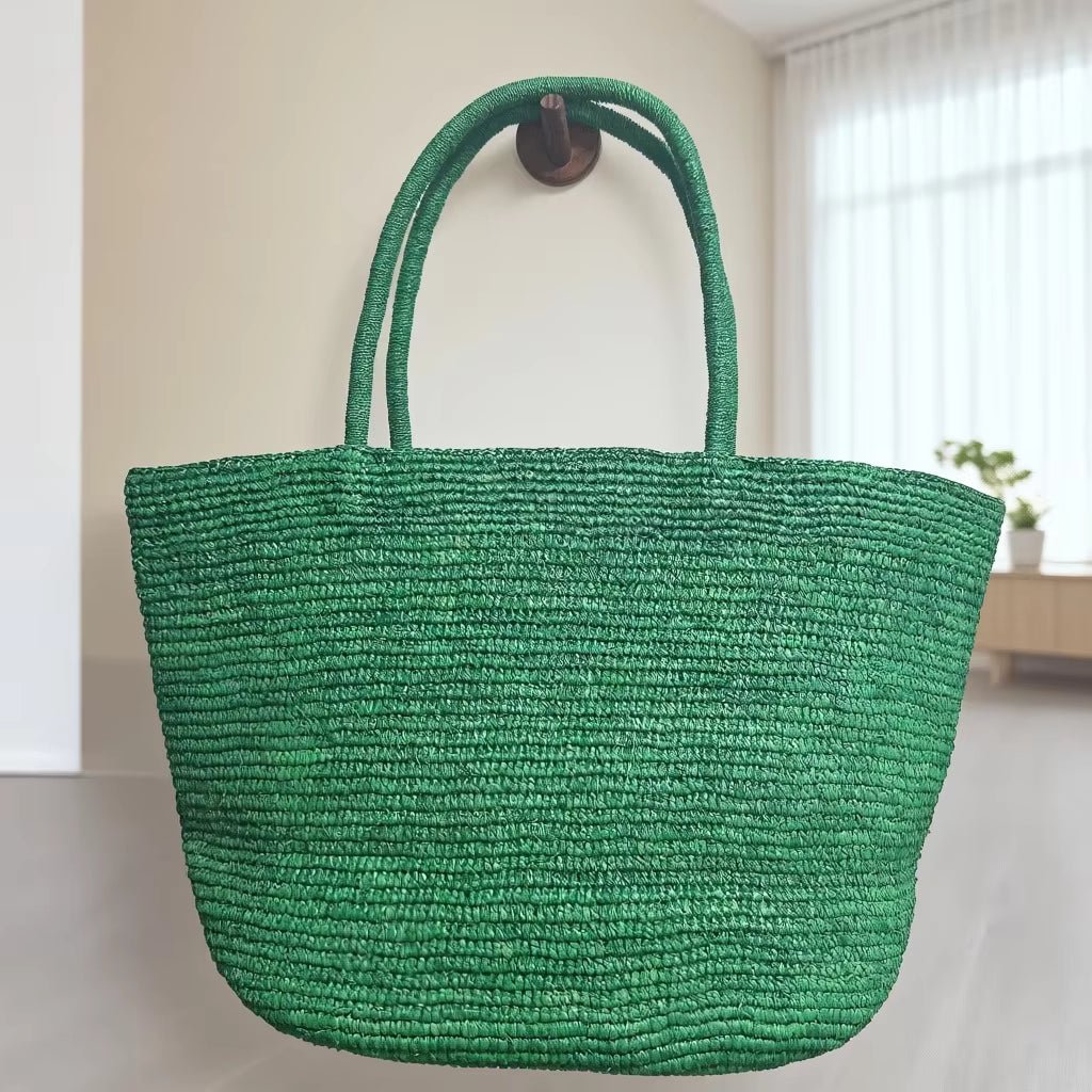 SOERA Sophia Handwoven Rattan Tote - Bag - SOERA-873987-GRE-OS-96131 Green