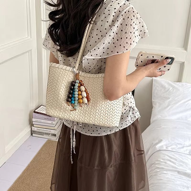 SOERA Sophie Straw Woven Tote Bag - Bag -  Yellow