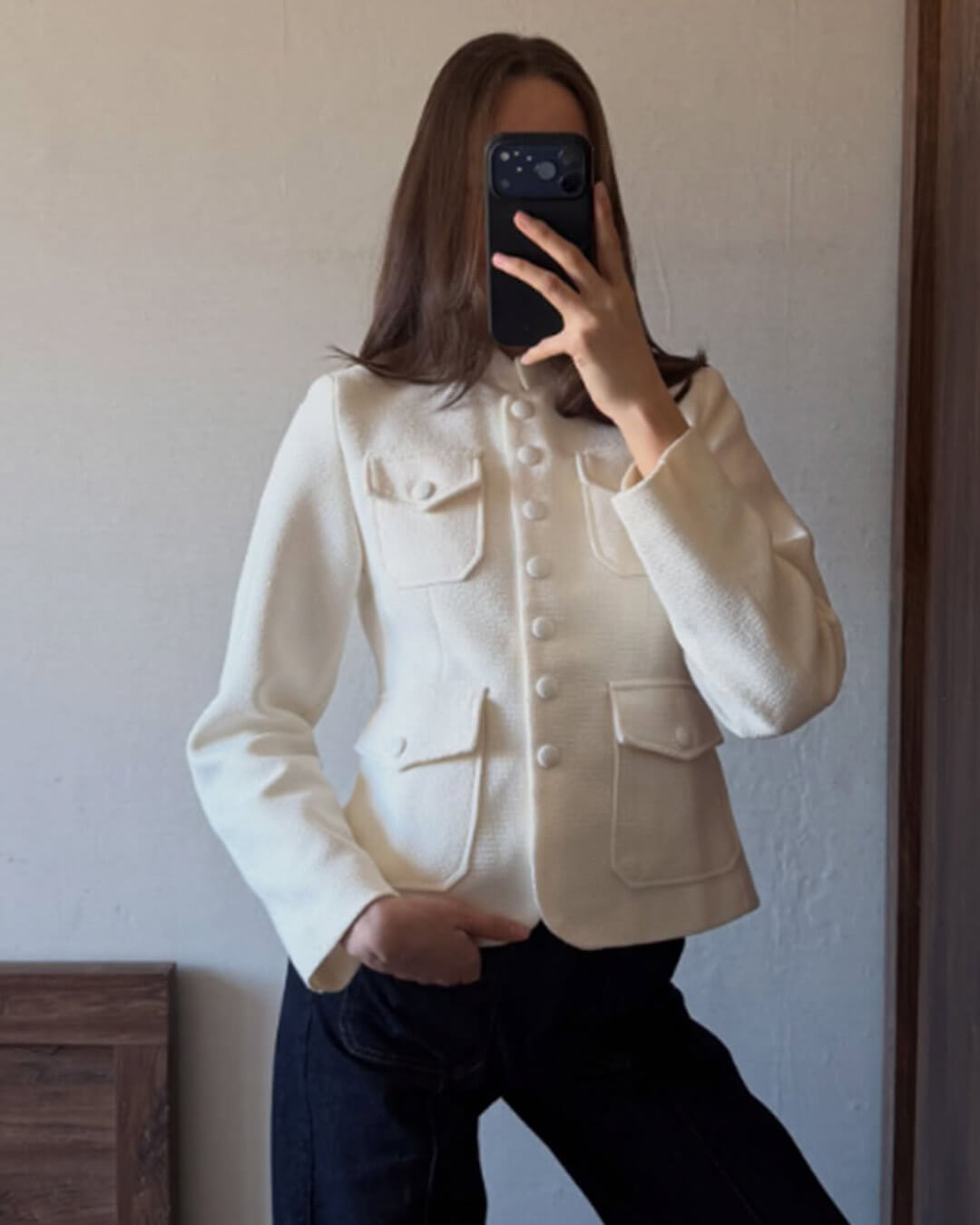 SOERA Fiona Stand Collar Flap Pockets Blazer - Blazer - SOERA-353795-ASP-L-60291 L