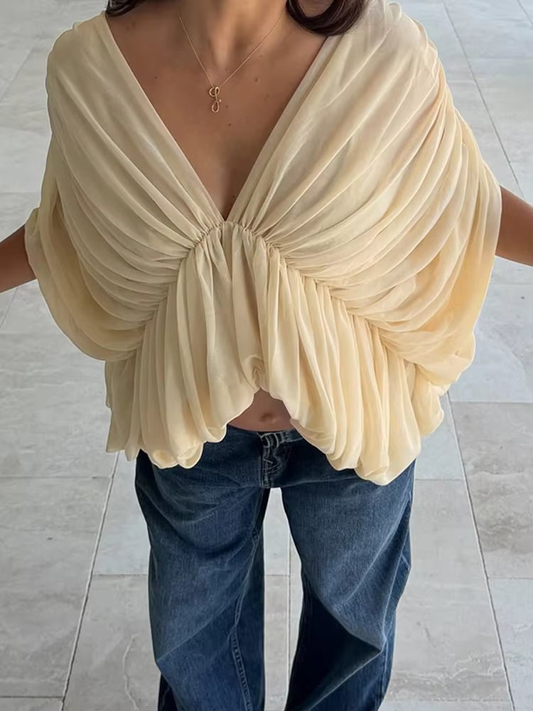 SOERA Margot Draped Chiffon Top - Blouse - SOERA-708675-M-OS-27651 M