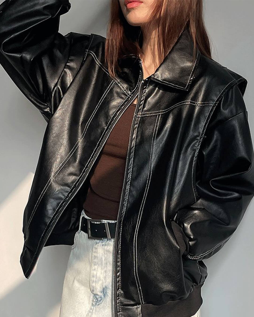 Brooke Zip-Up Bomber Jacket