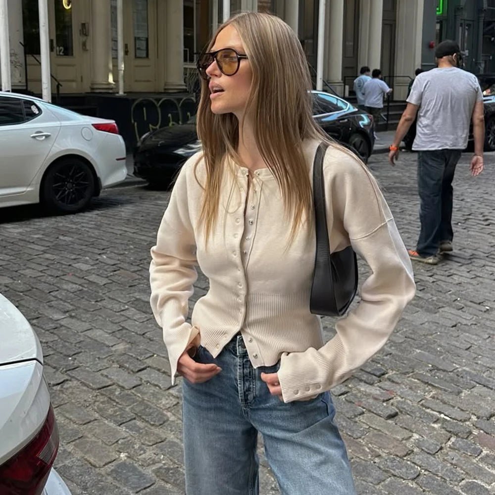 SOERA Eunice Knitted Jacket - Cardigans -  Beige S