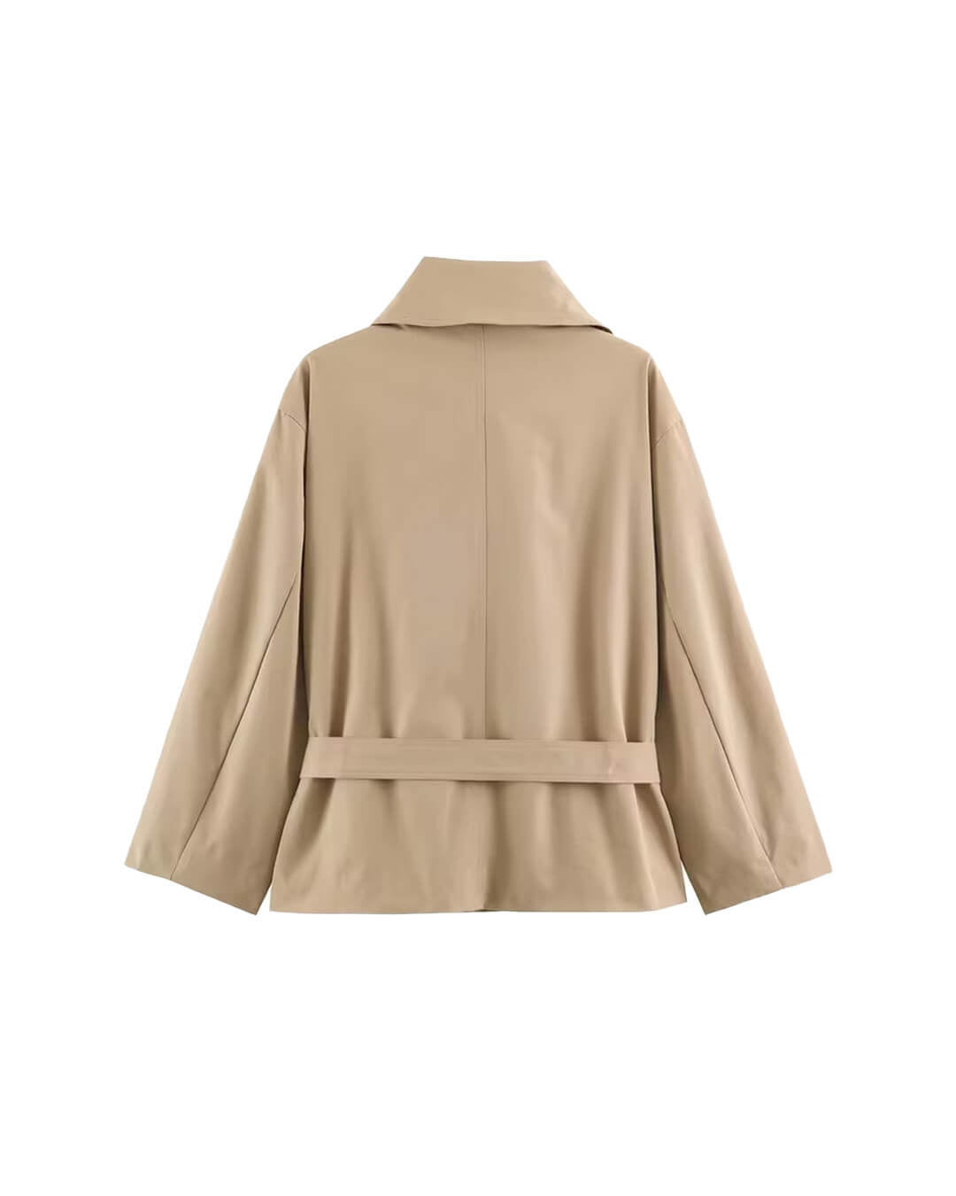 SOERA Julie Asymmetric Belted Trench Coat - Coat - SOERA-432003-KHA-S-04899 Beige S